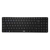 Rapoo E9100M kabellose Tastatur wireless Keyboard flaches Aluminium Design 12 Monate Batterielaufzeit DE-Layout QWERTZ PC & Mac - schwarz