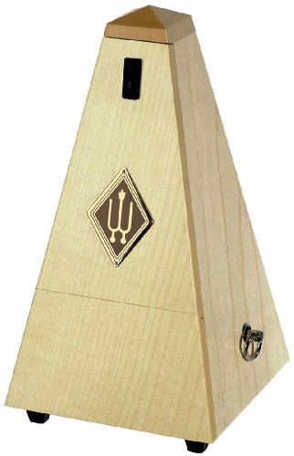 Wittner Taktell Pyramidenform Metronom Holzgehäuse mit Glocke Ahorn Natur-matt