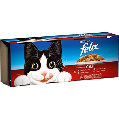 Felix Katzenfutter, zarte Stückchen in Gelee Mahlzeiten für erwachsene Katzen
