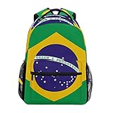 Eslifey Flagge von Brasilien Rucksack Studenten Schultertasche Reisetasche College Schule Rucksäcke