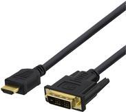 Deltaco HDMI-116D Videokabel-Adapter 7 m HDMI Typ A (Standard) DVI Schwarz (HDMI-116D)