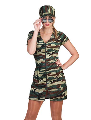Kostüm Sexy Soldatin Größe 40/42 Damen Militär Tarnfarben Camouflage Karneval Fasching Pierro's