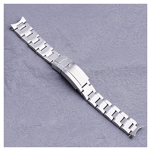 PSKOO 19 mm Uhrenarmband aus 316L-Edelstahl, silberfarbenes Oyster-Armband, kompatibel mit Seiko 5 (SNXS73 75 77 79 80 81 SNFF05 SNXG47) J1/K1