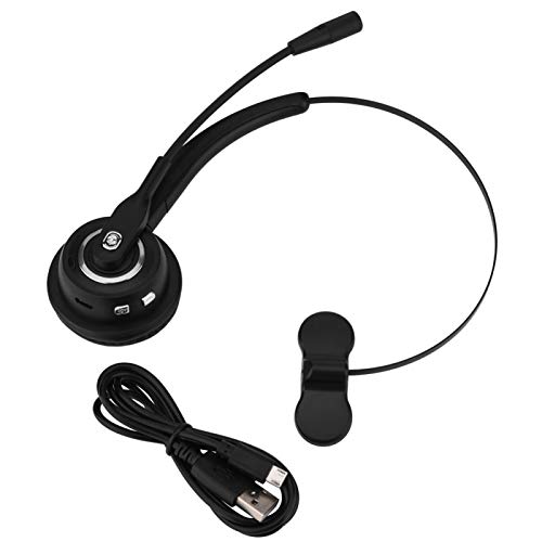 Dpofirs BH520 Paar kabellose Kopfhörer Bluetooth-Headset-Kopfband für Call Center, universelle Business-Kopfhörer mit Rauschunterdrückungsmikrofon, Ohrenschützer mit 360 ° -Drehung