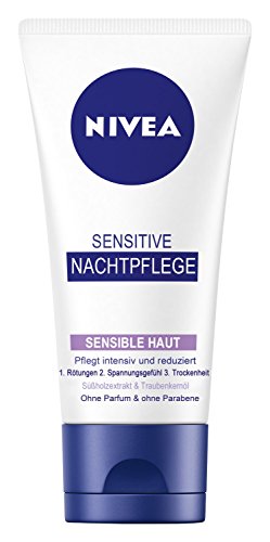 Nivea Sensitive Nachtpflege Creme 50 ml, 3er Pack (3 x 50 ml)