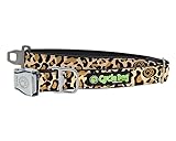 Cycle Dog Leoparden-Flaschenöffner-Halsband (Fatty, Größe M, 30,5 cm - 53,3 cm) – kein Geruch, wasserdichtes Halsband für Hunde und Welpen, sichere Verriegelungsschnalle, wasserdicht, nachhaltig,