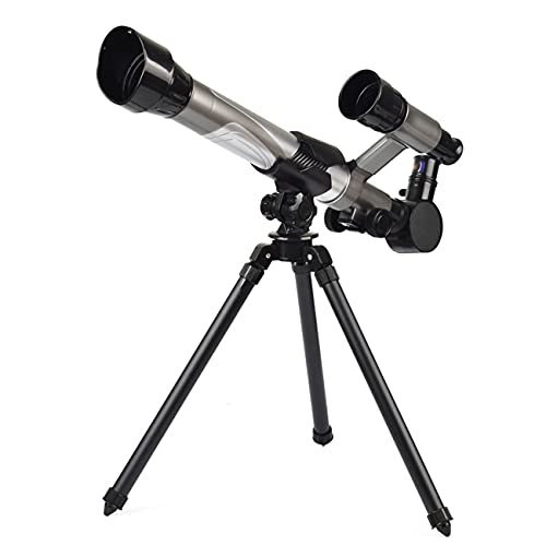 Brechendes Teleskop mit Stativ und Sucherfernrohr, tragbares astronomisches Landschaftsteleskop für Anfänger und Kinder.