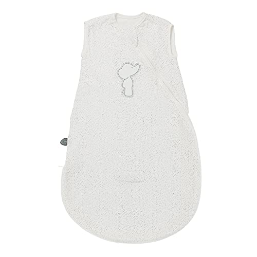 Nattou Babyschlafsack für den Sommer aus 100 % Baumwolle (Musselin), TOG 0.5, Ca. 70 cm, Luna und Axel, Weiß