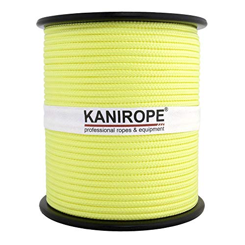 Kanirope® PP Seil Polypropylenseil MULTIBRAID 3mm 100m Farbe Fluorgelb (1030) 16x geflochten