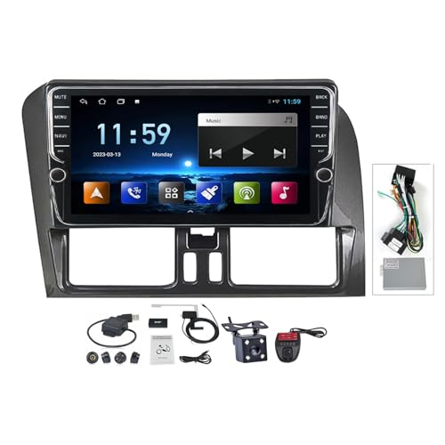 Android 11 Autoradio mit navigation für Volvo XC60 I 1 2008-2017, 9 Zoll Touchscreen mit Blende Unterstützt Bluetooth Carplay Android Auto FM RDS Lenkradsteuerung/Split Screen ( Color : B , Size : K10