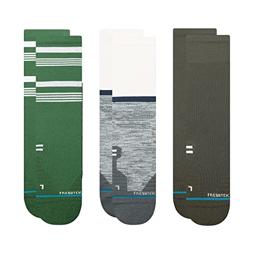 Stance Freeton 3er-Pack, Mehrfarbig/Meereswellen (Ocean Tides), LG (US Men's Shoe 9-13, Women's Shoe 11-14)