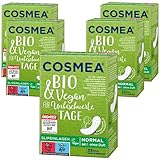 Cosmea Bio-Slipeinlagen Normal, ohne Duft, Vorteilspack (5 x 33 Stk). Hygiene-Einlagen aus Bio-Baumwolle. Damen-Hygiene im Einklang mit der Natur