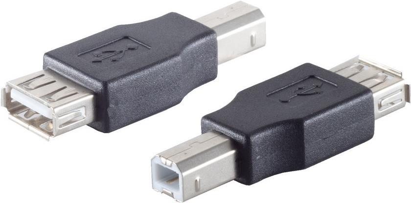 shiverpeaks BASIC-S USB Adapter USB-A Kupplung - USB B-Stecker, im Polybeutel mit Euro- (BS77045)
