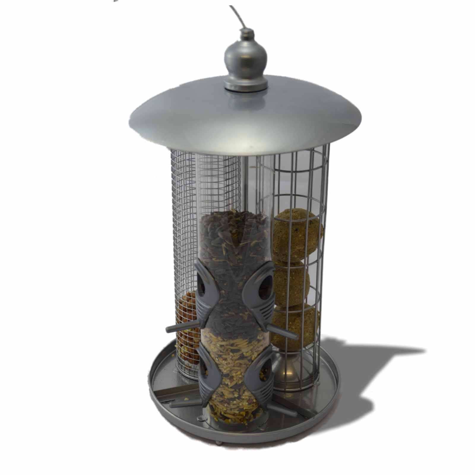 Kingfisher Deluxe 3-in-1 Futterstation für Meisenknödel und Nüsse