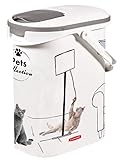Curver Futterbehälter für Katzen – 10 l/4 kg – Pets Collection – luftdichte Aufbewahrung gegen Gerüche für Katzenfutter – 19 x 30 x 35 cm