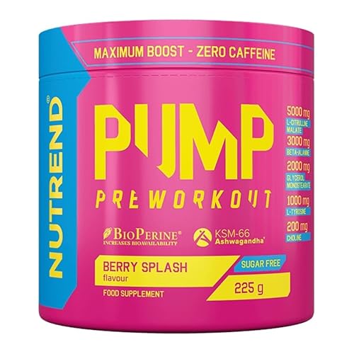 NUTREND PUMP Pre-Workout 225g- Der ultimative PUMP Booster für dein Training (Rainbow)