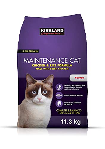 Kirkland Signature Super Premium Katzenfutter für ausgewachsene Katzen, Huhn und Reis, 11,34 kg