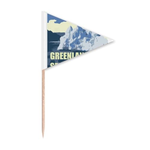 Earth Arctic Sea Art Deco Fashion Zahnstocher Dreieck Cupcake Topper Flagge