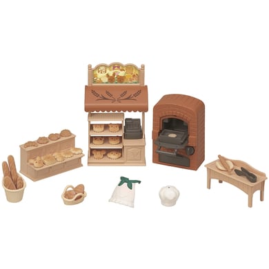 Sylvanian Families 5536 Bäckerei Set für Starter Haus - Puppenhaus Spielset