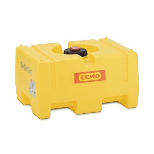 CEMO 10095 PE-Fass kastenförmig, gelb, 125 L