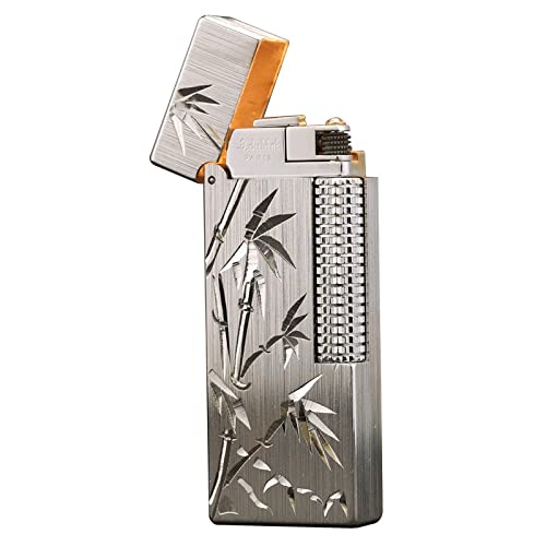MQJ Vintage Butan-Feuerzeug, Zigarettenanzünder, belüftete Schleifscheibe weiche Flammenanzünder, reines Kupfer-schmale Zigarettenanzünder, klassisches Design, Geschenk oder Sammlung, mit Geschenkbox