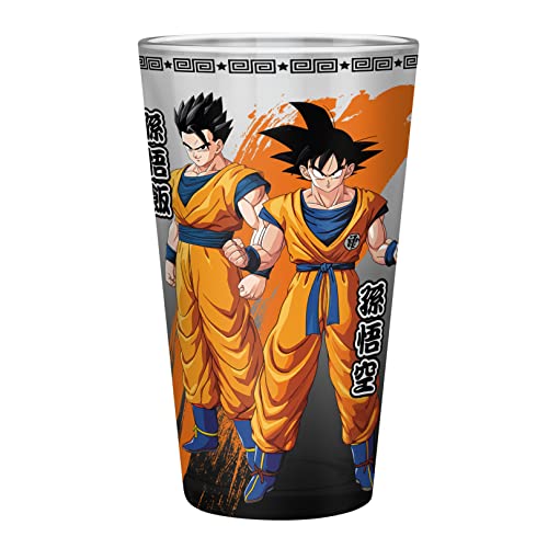 ABYstyle Dragon Ball Z: Kakarot Saiyans 1 Glas Pint Größe Trinkglas 14 oz DBZ Drinkware Home Essentials DBZ Anime Manga Geschenke