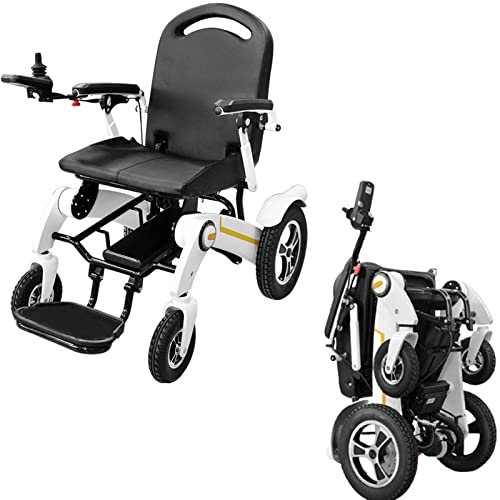 Klappbarer Rollstuhl, intelligenter automatischer Rollstuhl mit Fernbedienung, tragbarer Rollstuhl, 250 W x 2 Motoren, geeignet für Elektroroller für ältere Menschen