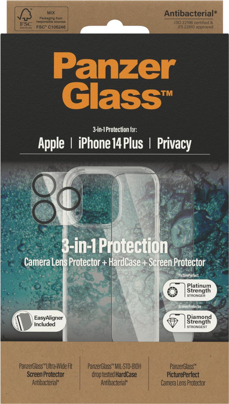 PanzerGlass PanzerGlass f. iPhone 14 6,1- Max, Bundle Privacy Glass+Ca