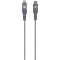 SKROSS USB Kabel USB-C 2.0 to Lightning Cable, Braiding, 2,00m Space Gray