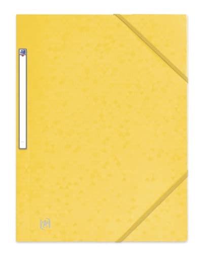 OXFORD 50 Stück Mappen, 3 Klappen, Top File + A4, mit Gummizug, Umschlag Karte gelb