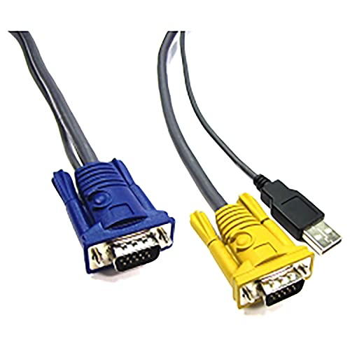 BeMatik - Spezielle Kabel 2 in 1 VGA/USB 5m (HD15M/HD15M + AM)