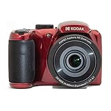KODAK PIXPRO Astro Zoom AZ255-RD 16MP Digitalkamera mit 25-fachem optischen Zoom, 24 mm Weitwinkel, 1080P Full HD Video und 7,6 cm LCD, Rot