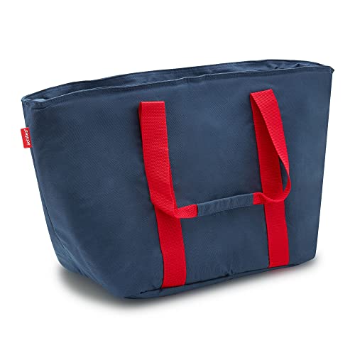 achilles Kühltasche - Einkaufstasche mit Kühlfunktion - Picknick-Tasche - Shopping-Bag - Strandtasche - (Blau/Rot)