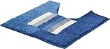 Erwin Müller WC-Umrandung Korfu, WC-Matte rutschhemmend blau Größe 50x50 cm - für Fußbodenheizung geeignet, flauschig, weich (weitere Farben)