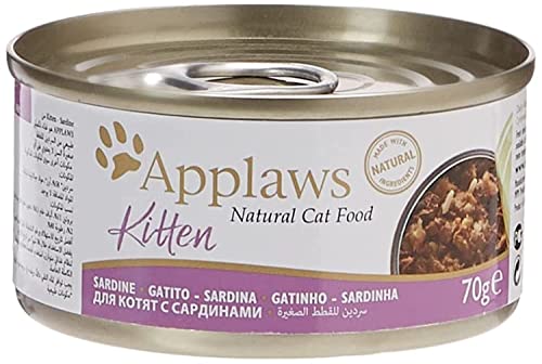Applaws Katzen Nassfutter in der Dose für Junge Katzen Sardine 24x70 g