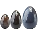 mookaitedecor Grauer Achat Yoni Eier Kegel Bälle Beckenbodentrainer Übungs-Set mit 3 Größen, Ben Wa Balls Massage Steine für die Übung der Beckenboden und Blase & Erholung die Postpartale Vagina