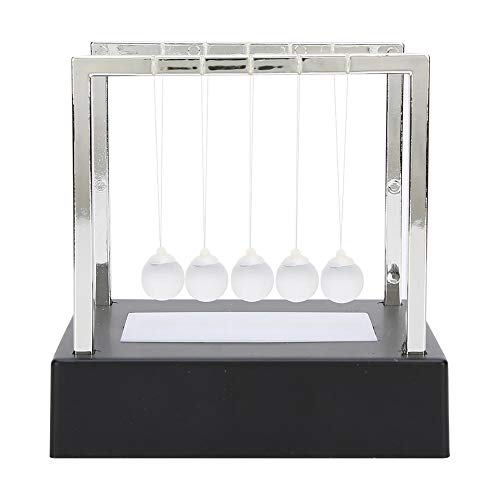 Newton Cradle Balance Balls, LED-Leuchtpendelkugeln Spielzeug zum physischen Stressabbau für Home Office Schreibtisch Ornament Geschenk (Batterie Nicht im Lieferumfang enthalten)[M.] Motorikspielzeug