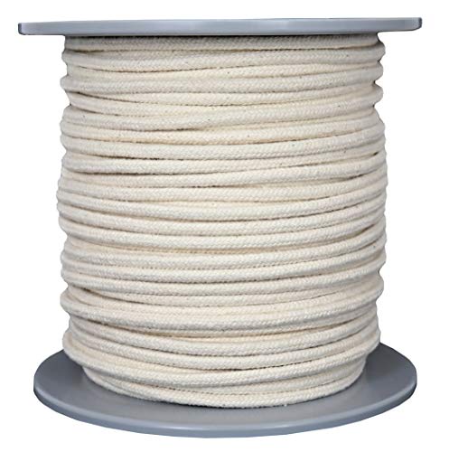 Gepotex Schnur/Seil/Flechtleine/aus Baumwolle - Baumwollseil - Länge 100 Meter - Durchmesser ca.6mm - sehr weiche Qualität aus unbehandelter Rohbaumwolle