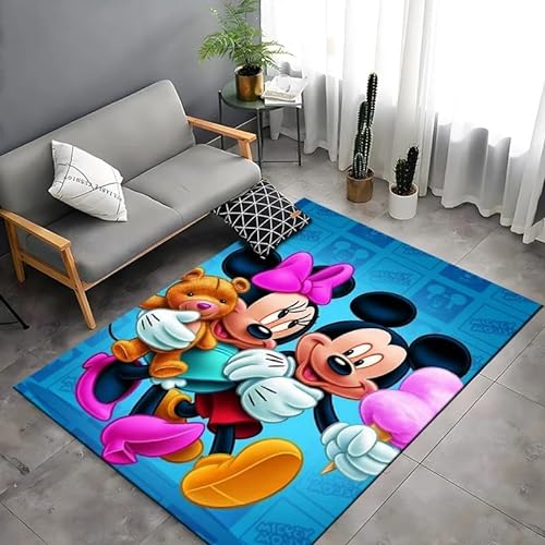ENILSA Cute Cartoon Monster Game Carpet, Living Room Carpet,Bedroom Sofa Door Mat Decoration,Anti-Slip Floormat Flannel Carpet 80X120Cm