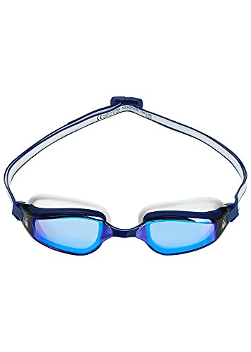 Aqua Sphere FASTLANE Micro Gasket Swimming Goggle (Blue/White, Mirror Blue)