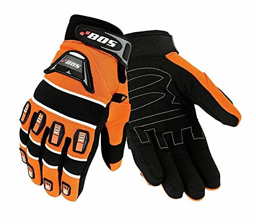 Motorradhandschuhe Fahrrad Sport Gloves Sommer Motorrad Handschuhe XS-3XL (Orange, L)