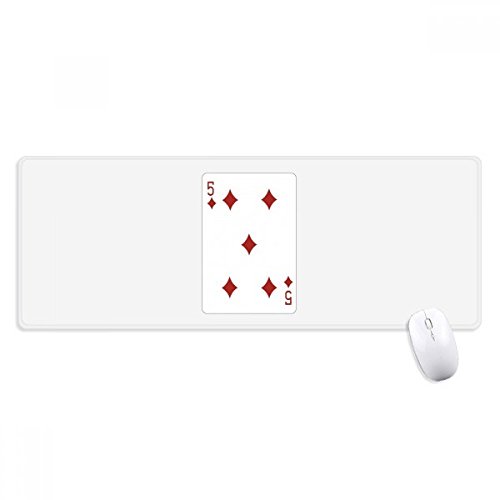 beatChong Diamant-5-Spielkarten-Muster Griffige Mousepad Große Erweiterte Spiel Büro titched Kanten Computer-Mat Geschenk
