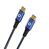 Oehlbach USB Plus CC - USB-Kabel für Smartphones 2 x Typ C 3.1 - PVC-Mantel - OFC, blau/schwarz - 50cm