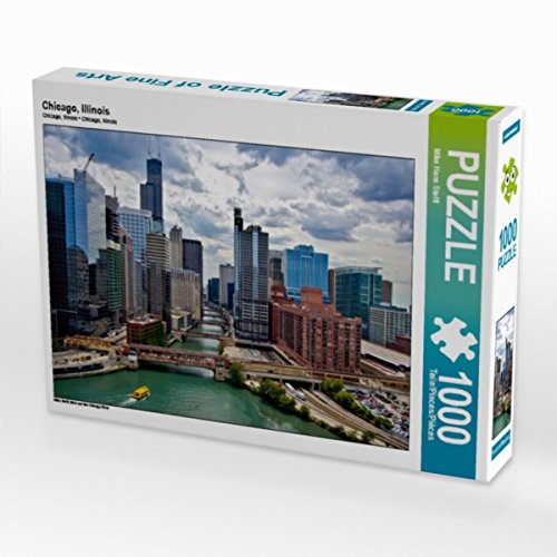 CALVENDO Puzzle Chicago, Illinois 1000 Teile Lege-Größe 64 x 48 cm Foto-Puzzle Bild von Mike Hans Steffl