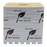 Grodan Delta Hugo Block 6 by 6 by 6 Inch with Hole, Case of 48 Blocks