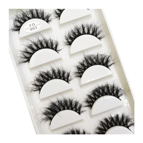FULIMEI 16 Stil 5 0/100 Paar dicke Wimpern natürliche falsche Wimpern weiche gefälschte Wimpern Wispy Make-up Faux (Color : 5 Pairs FG003, Size : 25Boxes 125Pairs)