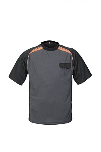 Terratrend Job Terrax T-Shirt Gr.XL dunkelgrau/schwarz/orange 50% PES/50% Cool Dry, 3816-XL-6310