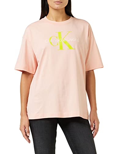 Calvin Klein Jeans Damen Iconic MONOLOGO Tee T-Shirts, Pink Blush, XXS