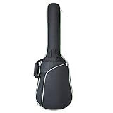 Lrporyvn Gitarrentasche, 101,6 cm (40/41 Zoll), Oxford-Stoff, für Akustik-, Folk-Gitarre, 8 mm, große Tasche mit doppelten Schultergurten, B, Schwarz , B