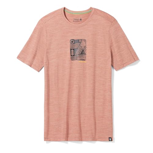 Smartwool Adult-Unisex Mountain Breeze Graphic Short Sleeve Tee Slim Fit, Copper Heather, XL
